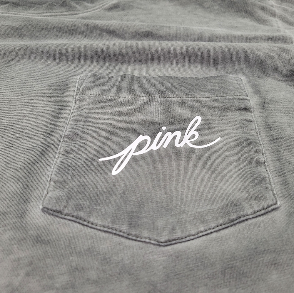Victoria's Secret PINK Gray Long Sleeve Tee - Women's Size Large - Picture 5 of 6